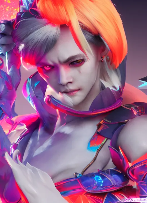 Prompt: genshin impact character, fantasy art, holographic undertones, unreal engine 5 rendered, 3 d octane rendered, highly saturated colors, trending artstation, top, stunning, 8 k, award winning, daily deivation