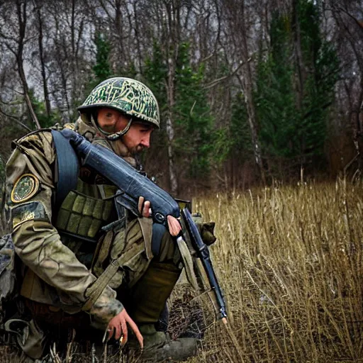 Prompt: ukrainian war photography