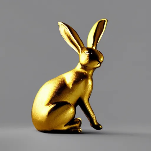 Prompt: the golden hare, by kit williams dramatic lighting, smooth, sharp focus, extremely detailed