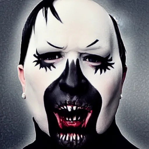 Prompt: jack black as marilyn manson, gothic