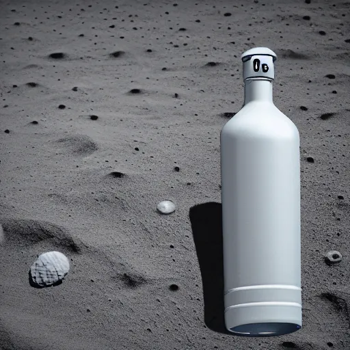 Prompt: A Vodka Bottle on the Moon, 8K, Ultra Detailed, Very Impressive, smooth and sharp focus