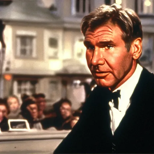 Prompt: Harrison Ford staring in 'Its a Wonderful Life'