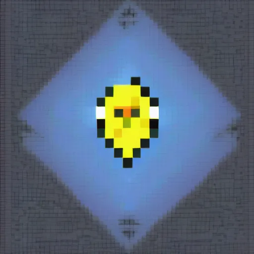 Prompt: yellow crystal gem, cave crystals, neutral background, pixel art