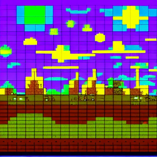 Image similar to end of the world, pixel art