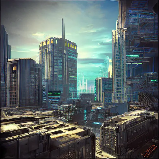 Prompt: “ salt lake city cityscape, biomechanical, environmental concept art, rendered in 3 d, unreal engine, cyberpunk ”