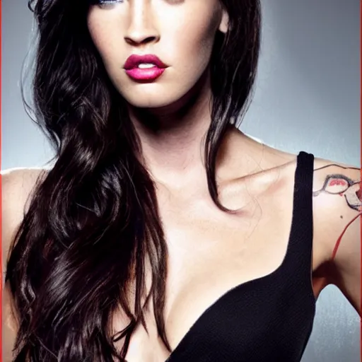 Image similar to megan fox portrait, arcane netflix, arcane vi, arcane jinx, arcane series