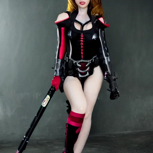 Prompt: Amouranth cosplaying as Metallica