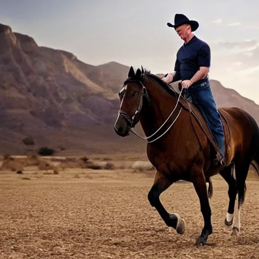 Image similar to Jeff Bezos riding a horse holding his acoustic guitar