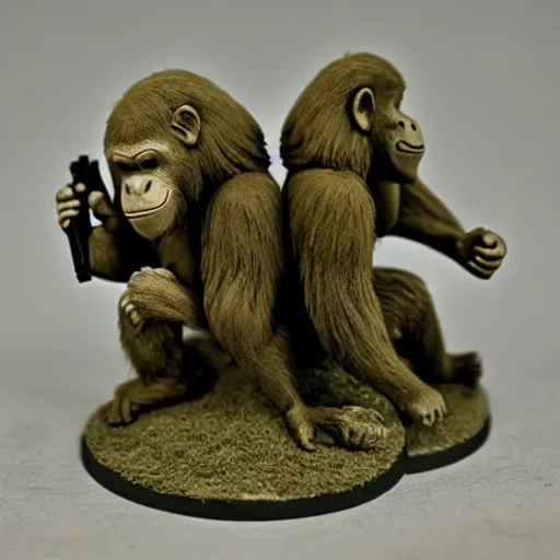 Prompt: Soviet ape hybrid soldiers