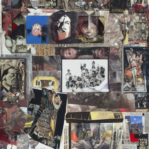 Image similar to a paper collage of armageddon, a god of death stands in the middle, kurt schwitters, richard hamilton, joe webb, chambliss giobbi, lynn skordal, derek gores, barbara kruger, jacques villegle.