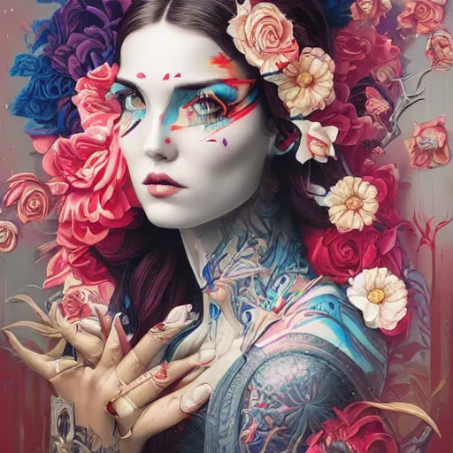 Image similar to Tristan Eaton Stanley Artgerm and Tom Bagshaw,