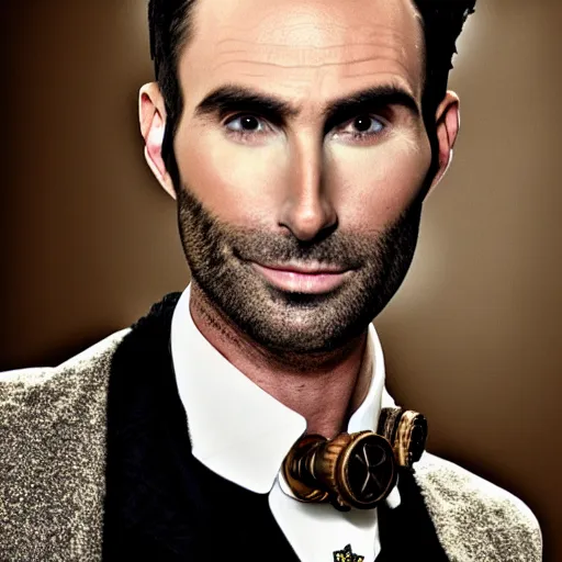 Image similar to steampunk adam levine