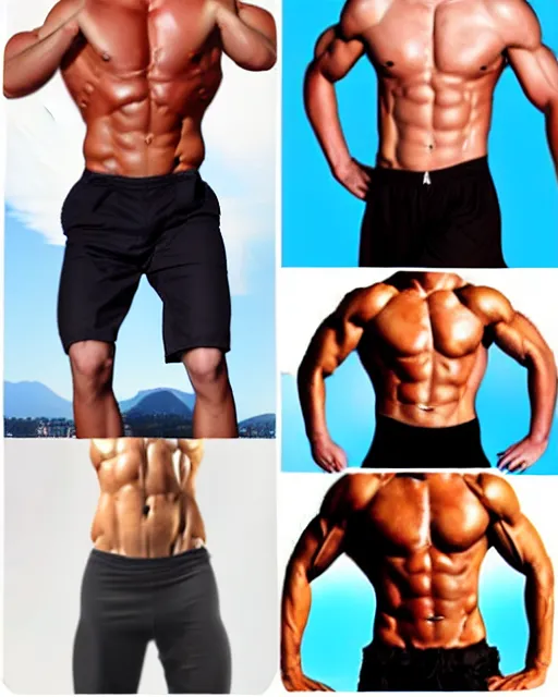 Image similar to twenty pack abs, extra abdominal muscles, strong abdomen, powerful stomach muscles