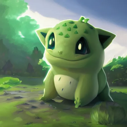 KREA - photography of a realistic bulbasaur animal, ultra detailed, 8 k,  cinematic lighting, natural background, trending on artstation, pokemon