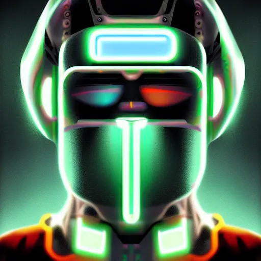 Image similar to Futuristic man portrait, Cyberpunk, digital art