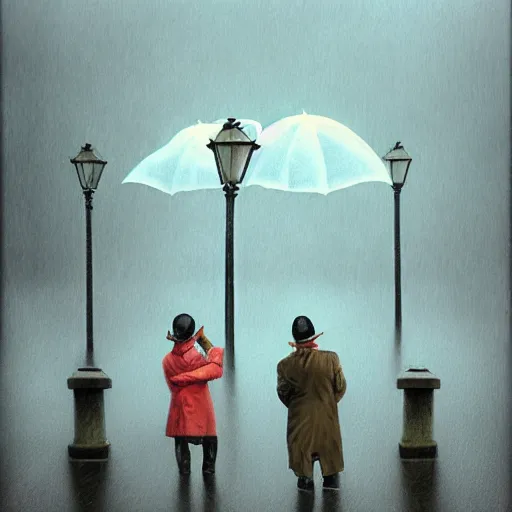 Image similar to rainy day, surrealism