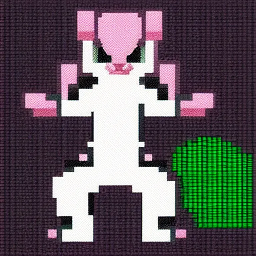 Image similar to mewtwo pixel art in pokemon emerald