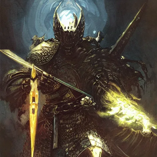 Image similar to the glowing greatsword from dark souls, weapon art by norman rockwell and donato giancola and greg rutkowski