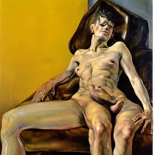 Prompt: high quality high detail painting by lucian freud and frank frazetta, hd, yellow