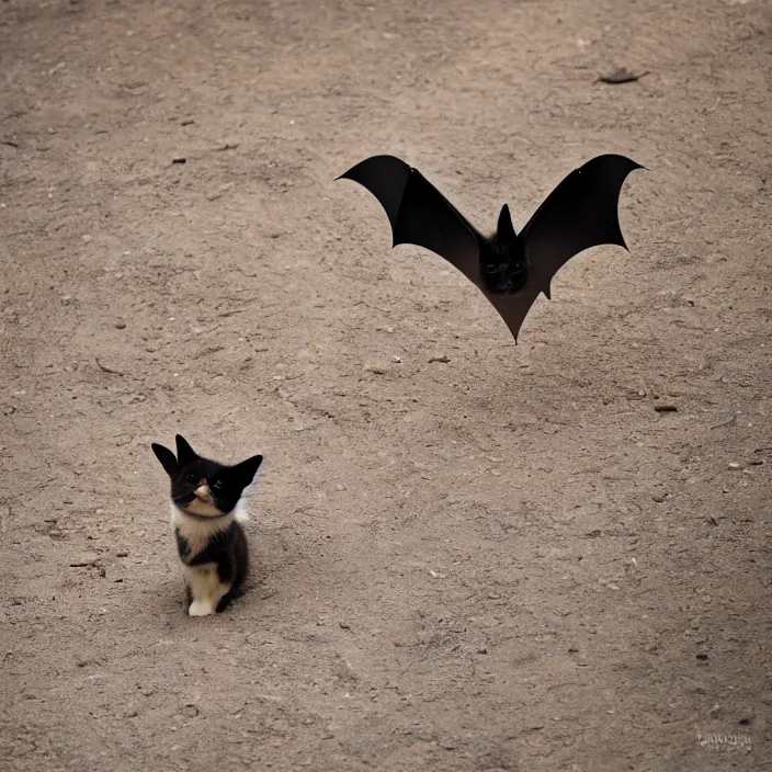 Image similar to bat cat, national geographic photo, 8 k,