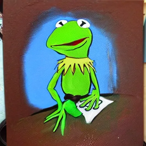 Prompt: “Painting of Kermit the Frog participating in the Revolutionary War, in the style of Don Troiani”