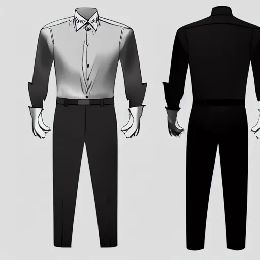 Image similar to concept art. futuristic men's dress shirt. modern. clean.