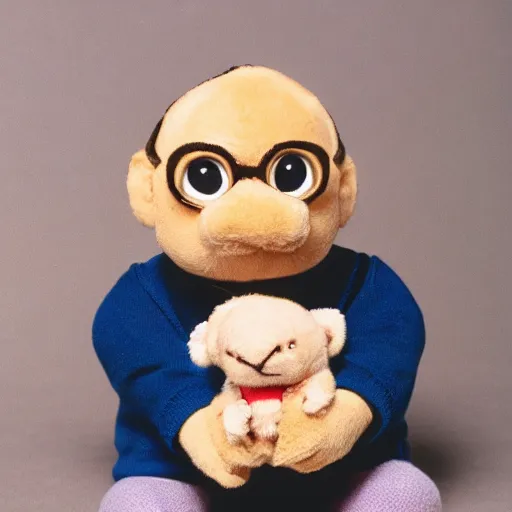 Prompt: George Costanza Beanie Baby, studio photograph