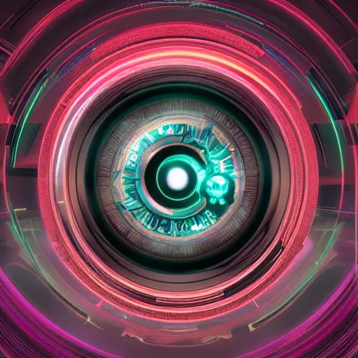 Image similar to circular futuristic and metallic token with ( ( kynthic ) ) in the center, sharp details, art style by beeple and android jones