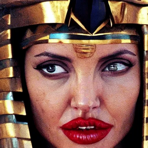 Image similar to an amazing award winning photo of angelina jolie as cleopatra