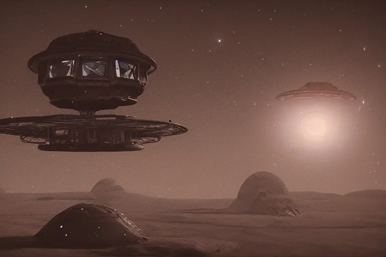 Image similar to leaked top secret footage of an ufo, vintage old shot with an old camera, intricate details, eerie, highly detailed, photorealistic, octane render, 8 k, unreal engine.