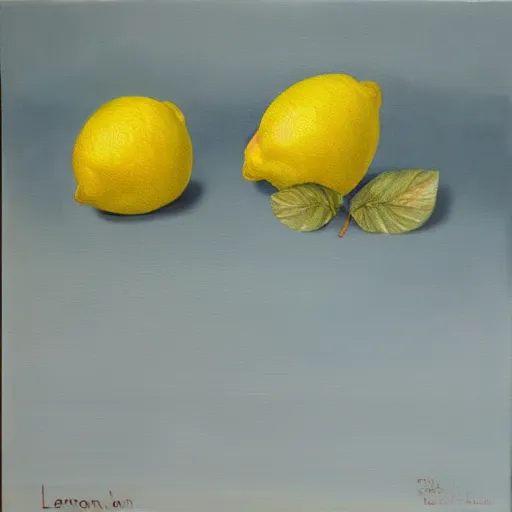 Image similar to lemon fears, oil on canvas, surrealism