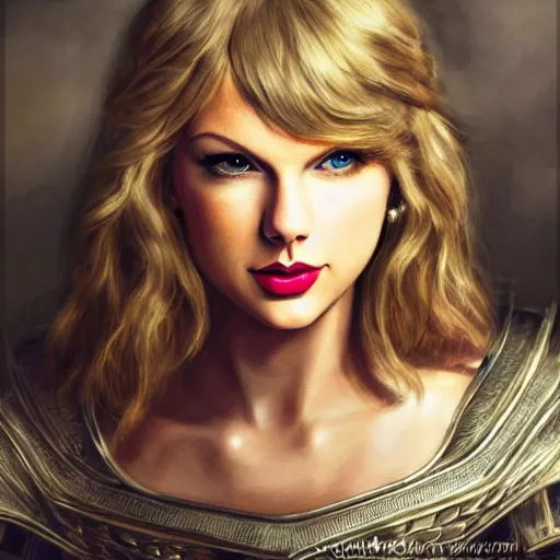 Prompt: the detailed portrait of taylor swift in a knight armor, epic fantasy art, mystical, mystic atmosphere, mythology, photo realistic, high detail, ultra realistic, hyper realistic, high definiton, 4 k uhd,