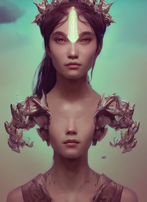 Image similar to a 3 d wlop goddess portrait, 8 k micro details, artwork by tooth wu and wlop and beeple and greg rutkowski, trending on artstation,