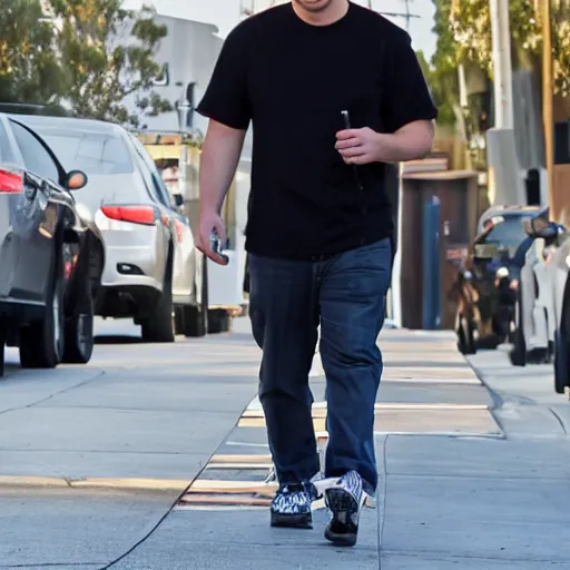 Image similar to andrew tate walking in las angeles