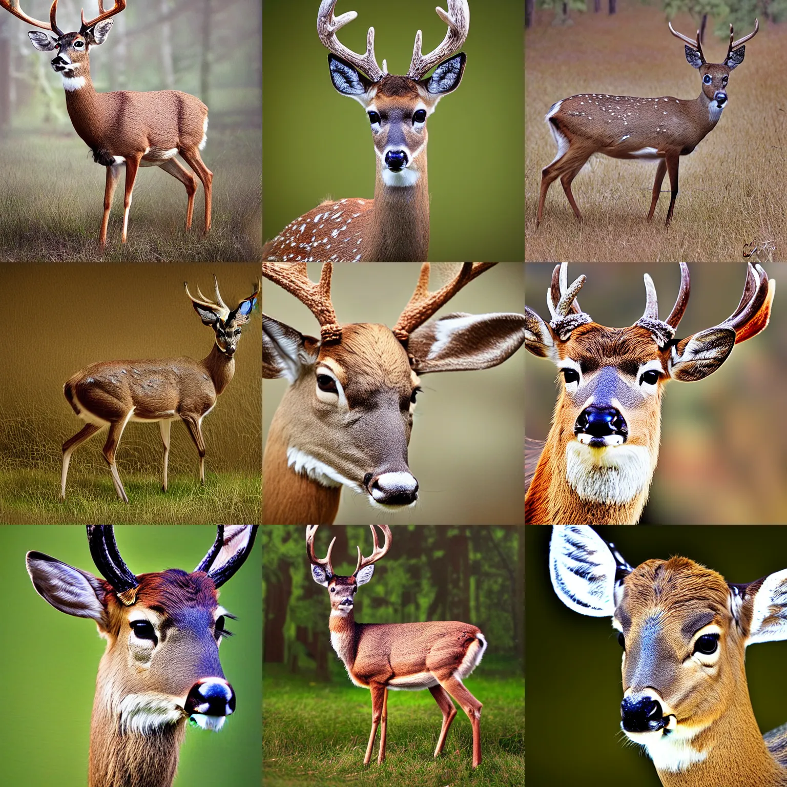 Prompt: a deer in bird feathers, realistic, photograph, highly detailed, full body