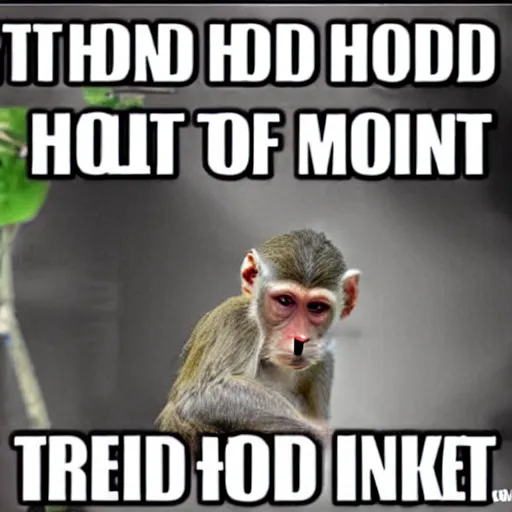 meme i can't hold all these monkeys, Stable Diffusion