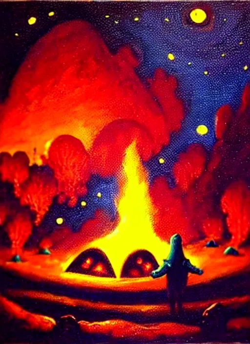 Image similar to camp fire by paul lehr