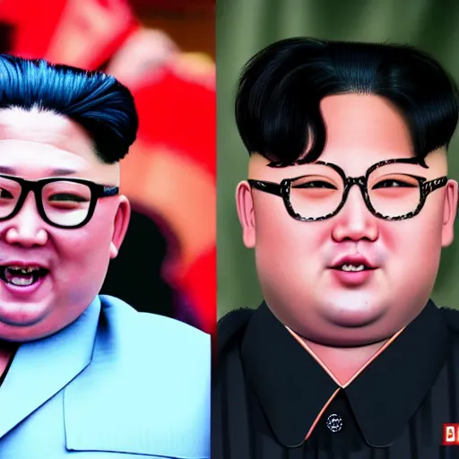 Image similar to screaming kim jong un as a member of bts band