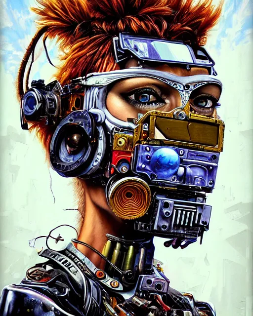 Image similar to a portrait of an anthropomorphic cyberpunk lioness by sandra chevrier, by jon foster, detailed render, tape deck, epic composition, cybernetics, 4 k realistic, cryengine, realistic shaded lighting, sharp focus, masterpiece, by enki bilal