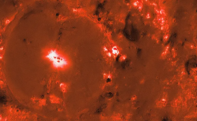 Image similar to mars frozen in flames