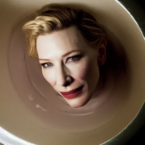 Image similar to Portrait of cate blanchett in a bathtube by Annie leibowitz, photorealisitc ,detailed