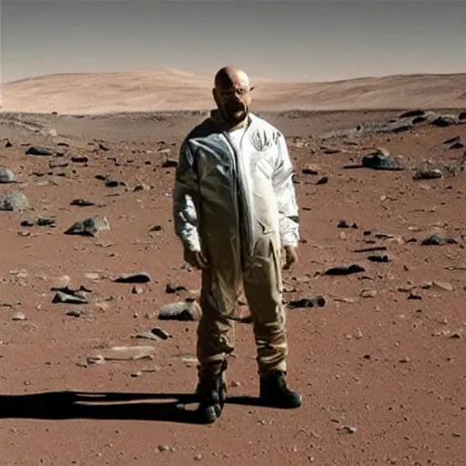 Prompt: walter white on mars