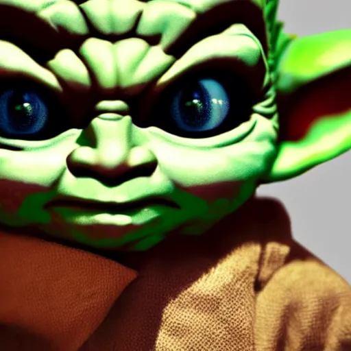 Image similar to Baby Yoda As the joker digital art 4K quality super realistic