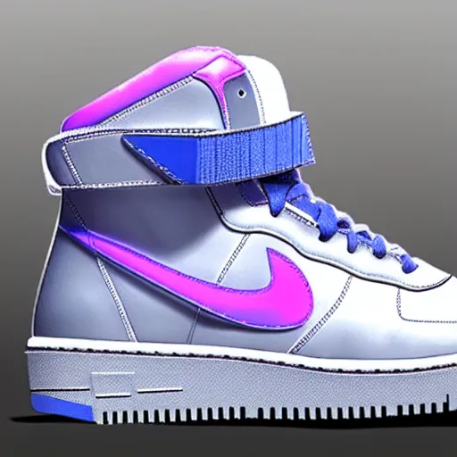 Image similar to nike airforce cyberpunk style