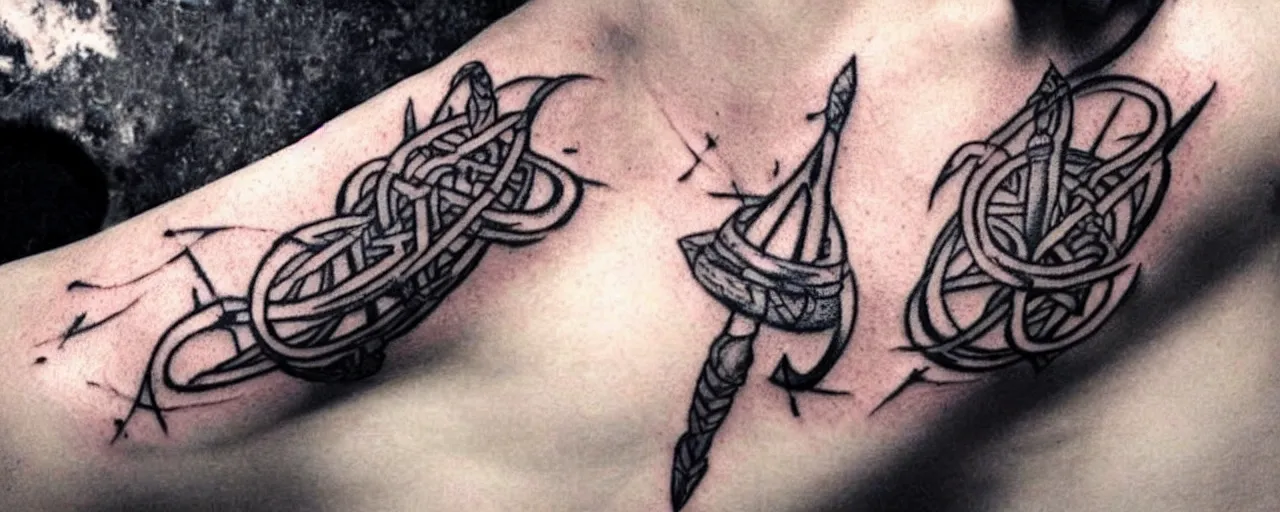A Norse Back Tattoo Ft. Thor's Hammer and His Rams : r/Norse