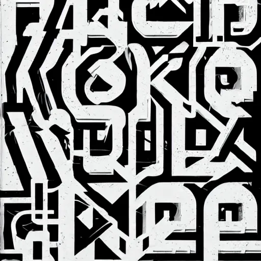 Image similar to black on white graphic design in style of david rudnick, eric hu, guccimaze, acid, y 2 k, 4 k sharpening,