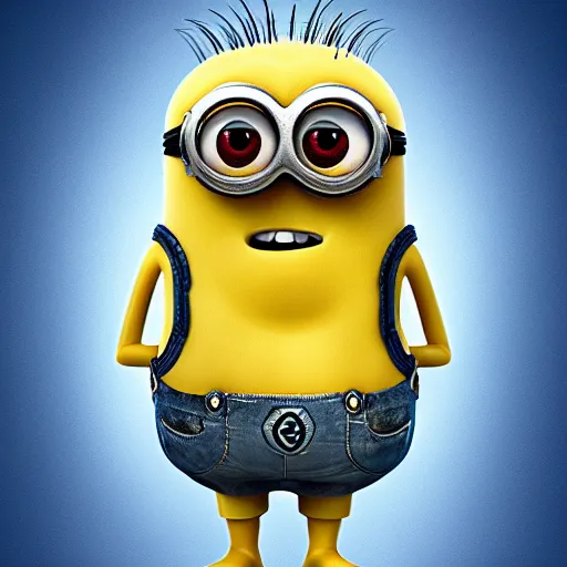 Prompt: A detailed biological anatomy of a minion