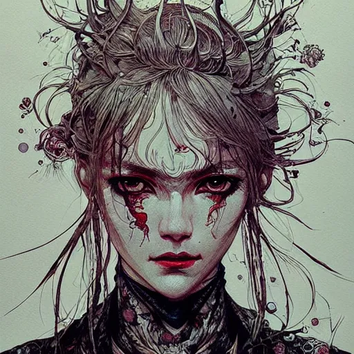 Image similar to portrait painted in ian mcque style drawn by vania zouravliov and takato yamamoto, inspired by voodo, intricate acrylic gouache painting, high detail, sharp high detail, artstation