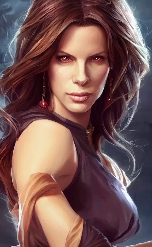 Image similar to portrait kate beckinsdale fantasy art heartstone video game icon, 2 d game art gta cover, official fanart behance hd artstation by jesper ejsing, by rhads, makoto shinkai and lois van baarle, ilya kuvshinov, rossdraws