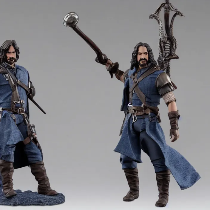 Image similar to a detailed figure of indigo montoya, first 4 figures, detailed product photo